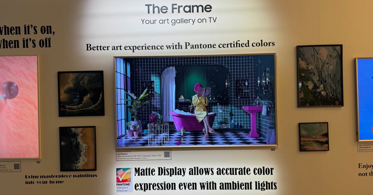 Samsung Frame TV 2024 Pantone Art Colors and a lowenergy Art Mode