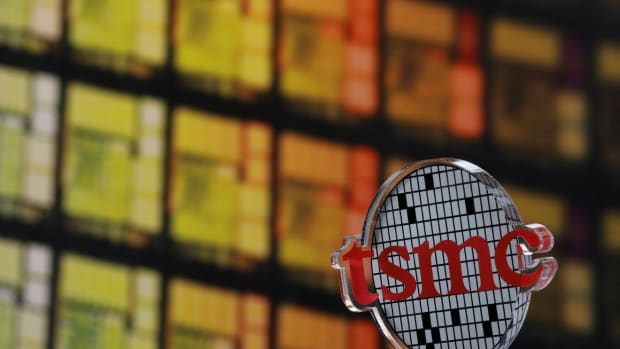 The logo of Taiwan Semiconductor Manufacturing Co (TSMC) is seen at its headquarters in Hsinchu, Taiwan. Photo: Reuters