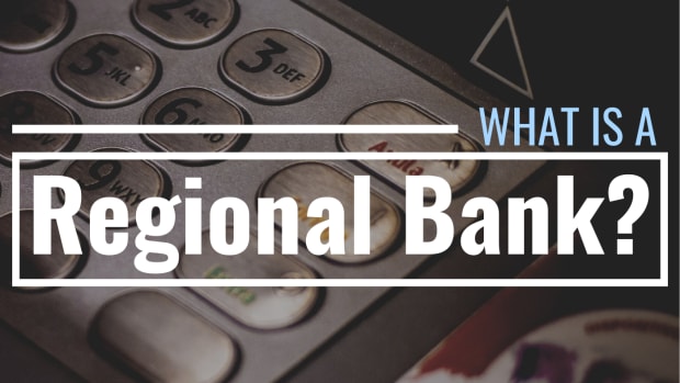 Darkened photo of the keypad of an ATM with text overlay that reads "What Is a Regional Bank?"