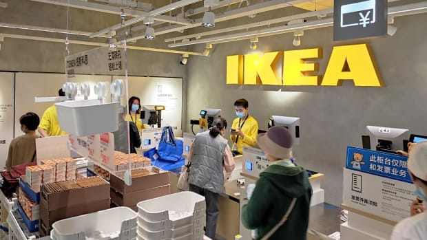 SHANGHAI, CHINA - APRIL 29, 2021 - (FILE) A view of IKEA's Jing 'an City store in Shanghai, China, April 29, 2021. On July 15, 2023, IKEA said that after evaluation, it decided to stop operating its first city store in the Chinese market - IKEA Shanghai Jing 'an City Store - by the end of 2023. (