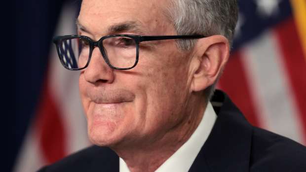 WASHINGTON, DC - DECEMBER 13: U.S. Federal Reserve Board Chairman Jerome Powell speaks during a news conference at the headquarters of the Federal Reserve on December 13, 2023 in Washington, DC. The Federal Reserve announced today that interest rates will remain unchanged. (Photo by Win McNamee/Getty Images)