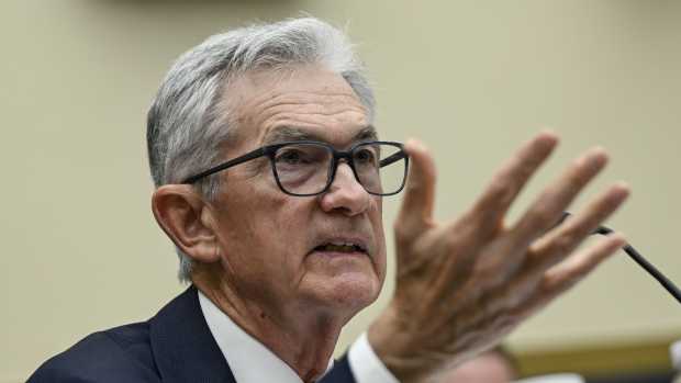 Federal Reserve Chairman Jerome Powell speaks at a March congressional hearing.