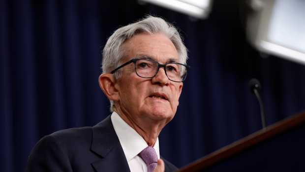 WASHINGTON, DC - SEPTEMBER 18: Federal Reserve Chairman Jerome Powell speaks during a news conference following the September meeting of the Federal Open Market Committee at the William McChesney Martin Jr. Federal Reserve Board Building on September 18, 2024 in Washington, DC. The Federal Reserve announced today that they will cut the central bank’s benchmark interest rate by 50 basis points to a new range of 4.75%-5%. (Photo by Anna Moneymaker/Getty Images)