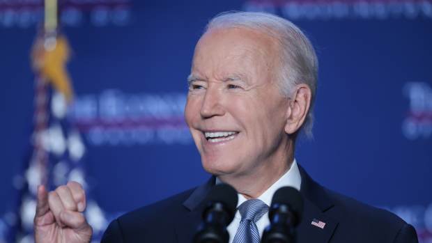 WASHINGTON, DC - SEPTEMBER 19: U.S. President Joe Biden speaks at the Economic Club of Washington, DC September 19, 2024 in Washington, DC. Biden spoke on the current state of the U.S. economy following an interest rate reduction announced by the Federal Reserve yesterday.  (Photo by Win McNamee/Getty Images)