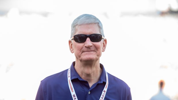 AUBURN, ALABAMA - NOVEMBER 25: Auburn Tigers alumni and Apple CEO Tim Cook prior to their game against the Alabama Crimson Tide at Jordan-Hare Stadium on November 25, 2023 in Auburn, Alabama. (Photo by Michael Chang/Getty Images)