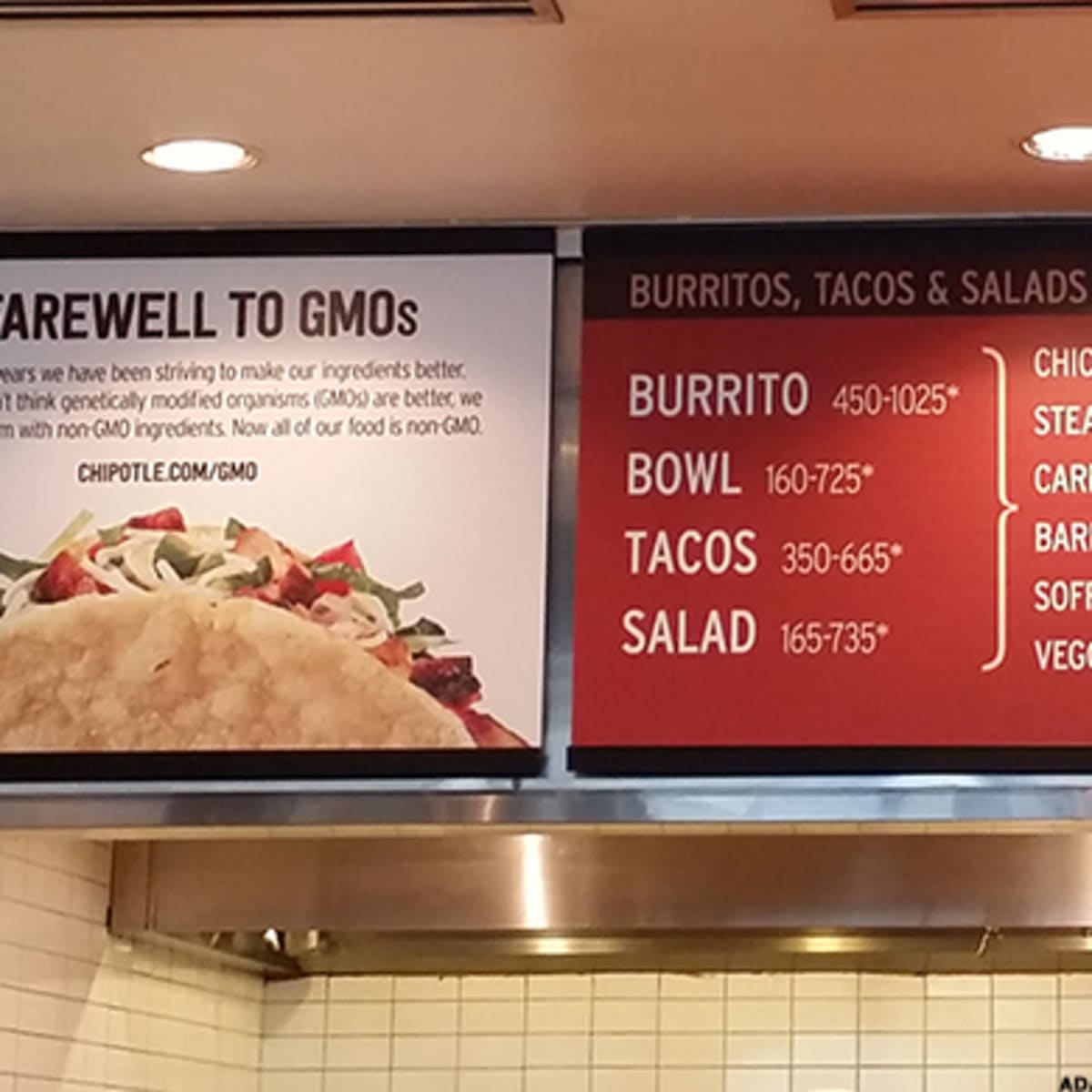 chipotle food prices