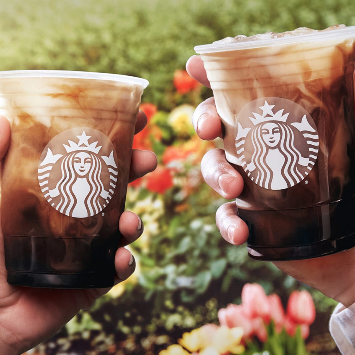 Starbucks floral iced coffee cup