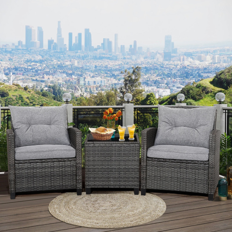 Walmart is selling a 'sturdy' $280 rattan patio set for only $190, and it's 'very comfortable'