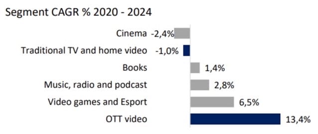 Figure 2: Segment CAGR % 2020 - 2024.