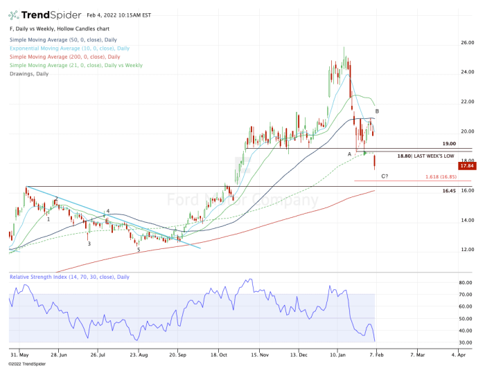 Ford Daily Stock Price