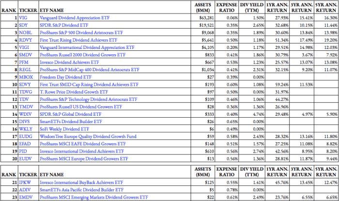 Top Dividend Growth ETFs Ranked For The Rest Of 2021 - ETF Focus on ...