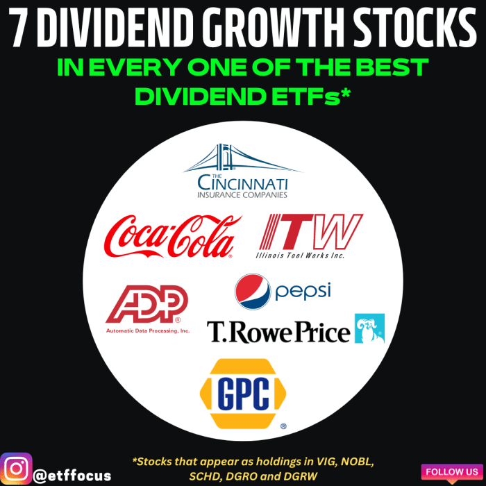 7 Dividend Growth Stocks That Show Up In All The Best Dividend ETFs