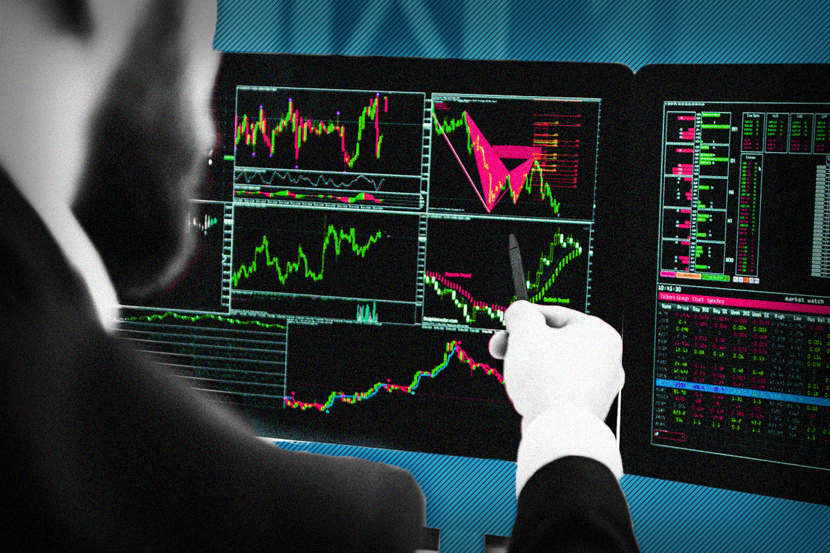 Tech trading. Трейдинг. Фондовый рынок. Автоматизированная торговля на бирже. Трейдинг фон.