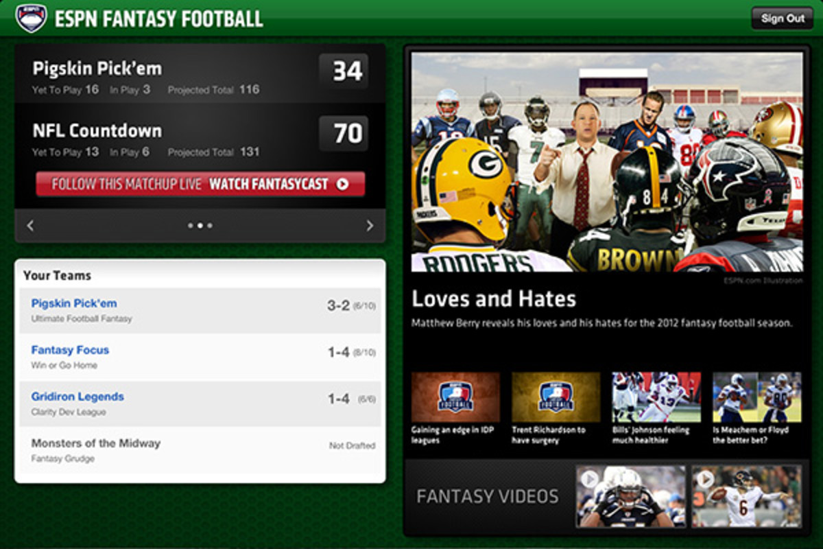 ESPN's fantasy football app crashes on 1st Sunday of NFL season