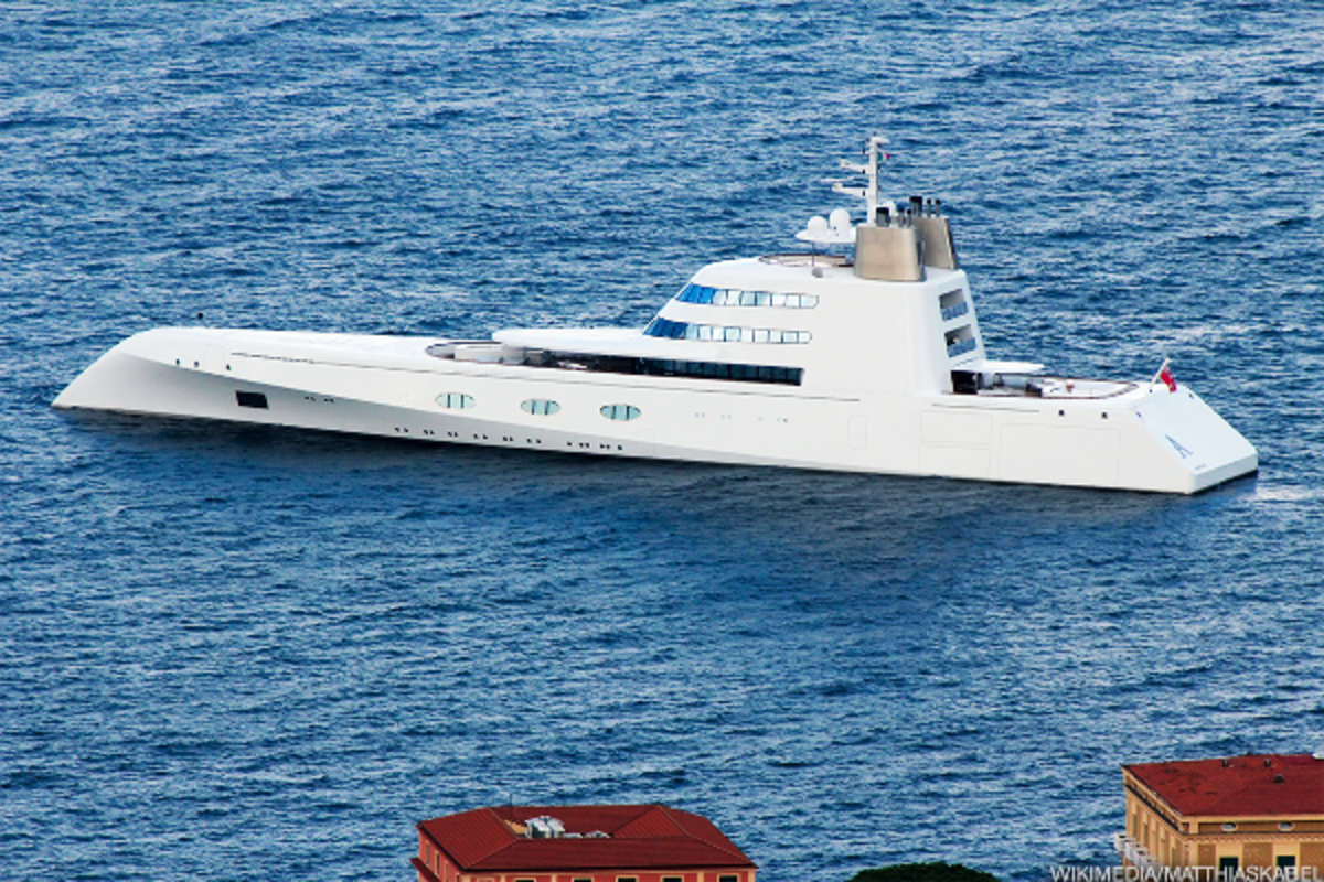 oligarch yacht canary wharf