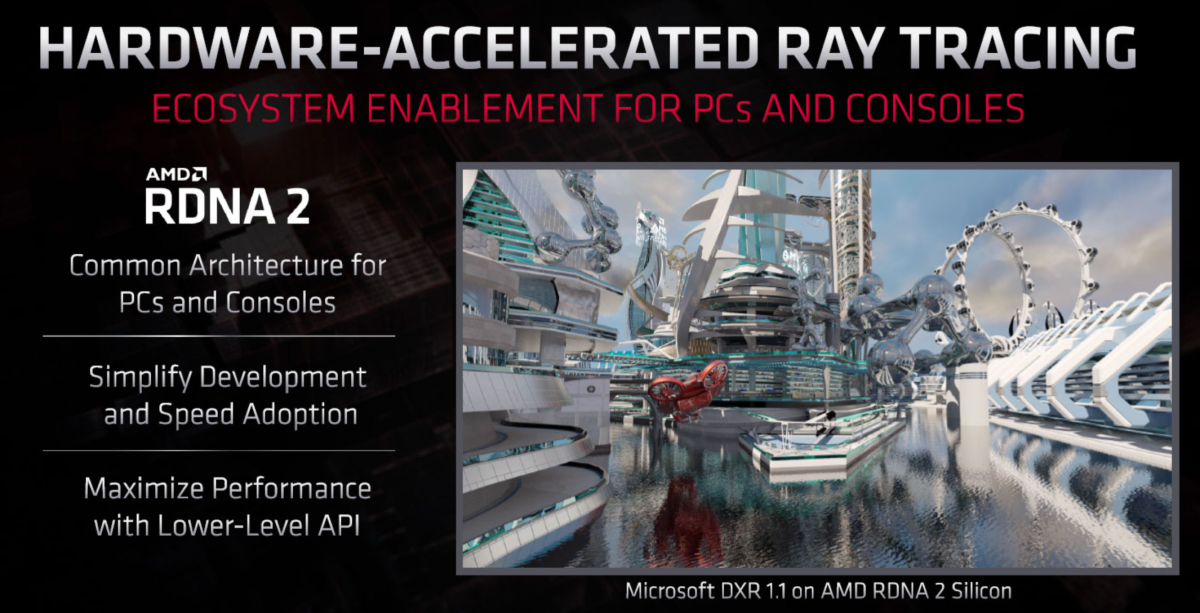 AMD's RDNA 2 GPUs are the first from the company to support hardware-accelerated ray-tracing.