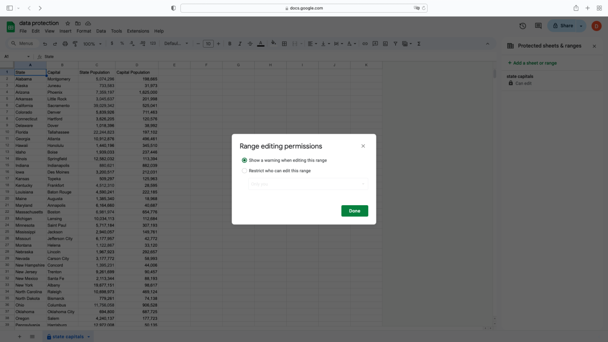 How To Protect Data In Google Sheets: Preventing Accidental Changes 