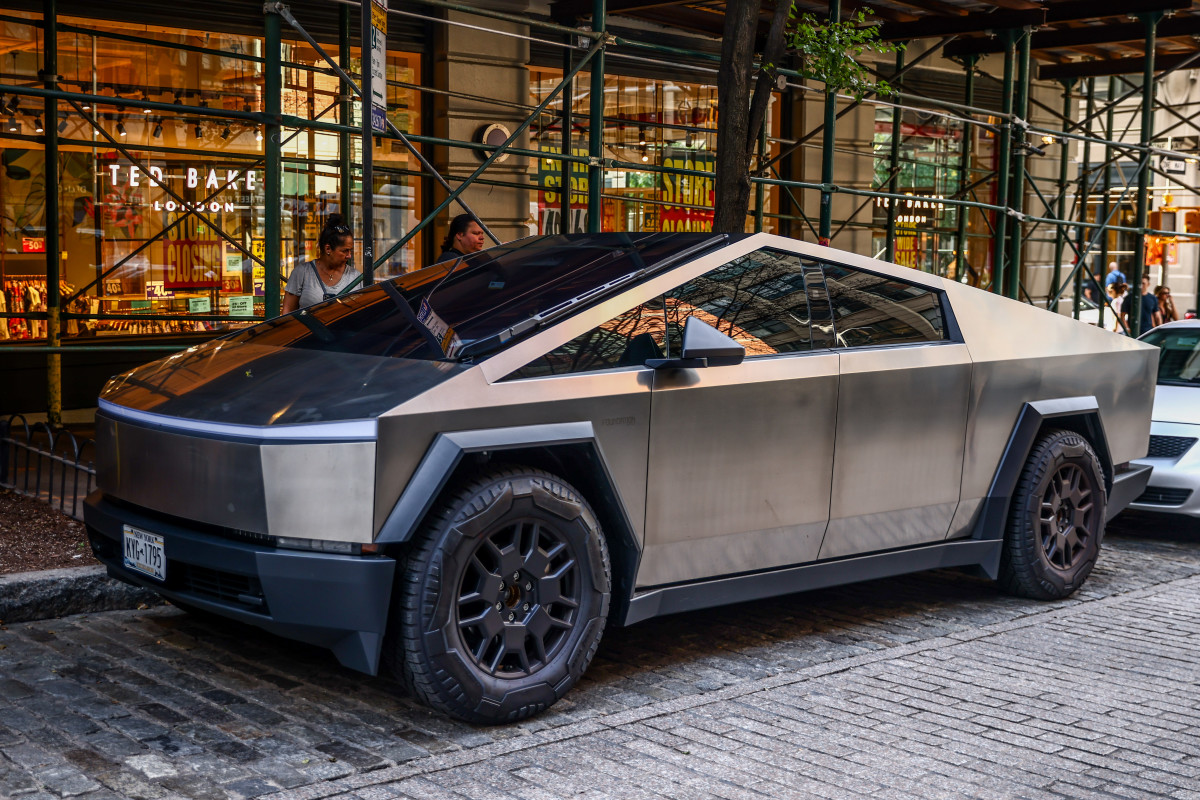 Tesla Cybertruck is seen parked on a street in Brooklyn, New York City, United States of America on July 7th, 2024.  (Photo by Beata Zawrzel/NurPhoto via Getty Images)