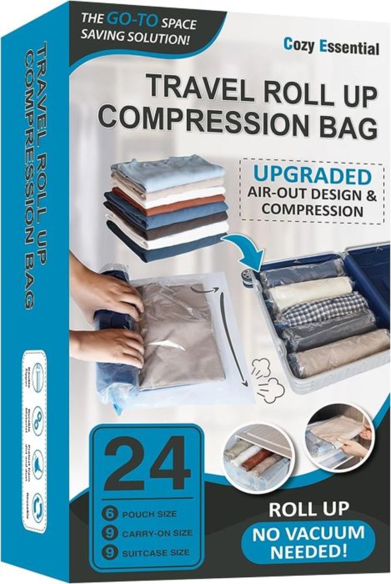 ROLL-N-STOW AIR TIGHT STORAGE BAGS - TRAVEL SIZE